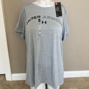 NWT Ladies Under Armour Gray T-Shirt Large NEW